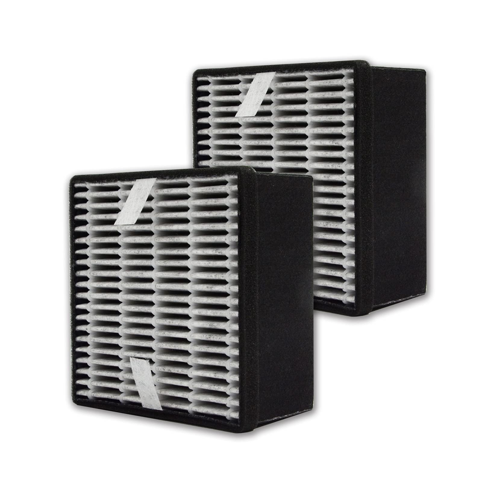 PUREBURG UZ-PN1SF Replacement Filter Compatible with Sharp UA-PN1U-W UA-PN1E Air Purifier,2-Pack, HEPA Activated Carbon 2-in-1