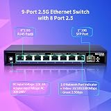 NICGIGA 8 Port 2.5G Ethernet Switch 10G SFP Uplink Unmanaged Plug & Play Fanless view 2