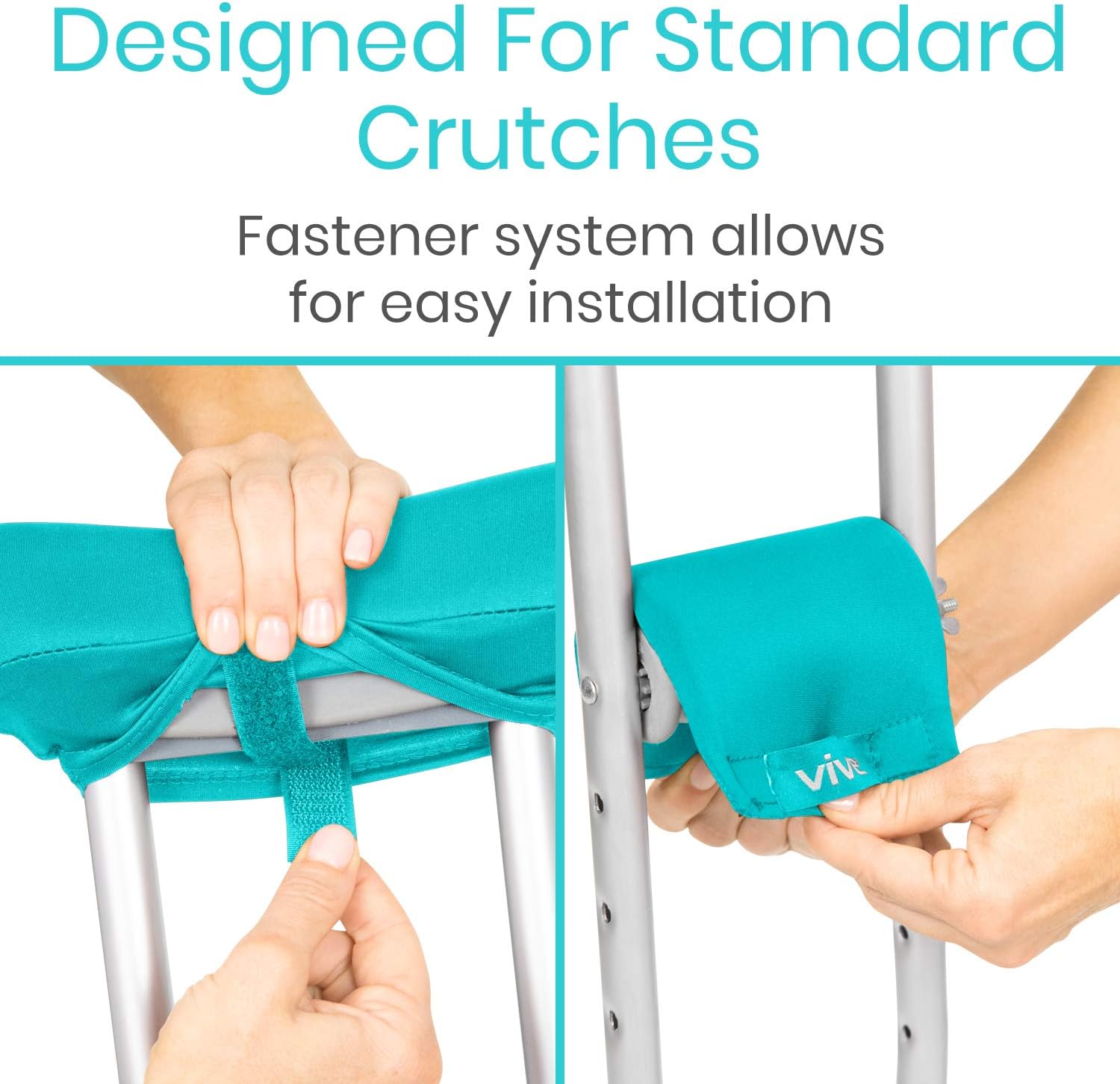 Vive Crutch Pads Padding for Walking Arm Crutches Universal Underarm Padded Forearm Handle