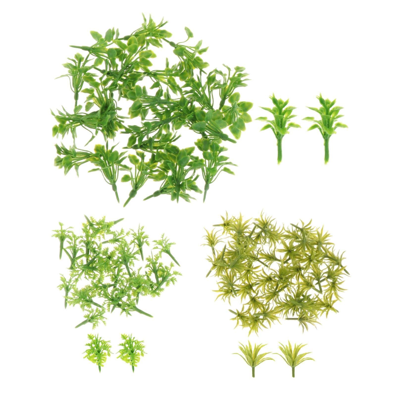 Milageto 100 Pieces Model Grass, Railroad Scenery Train Grass for Sand Table Miniature Scenery