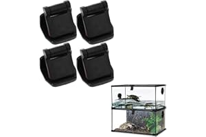 Aquarium Lid Clips: Fish Tank Cover Buckle Latch - Reptile Terrarium Escape Proof Hardware for Turtle and Small Pet Enclosure