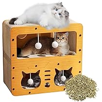Gato Madera TaFoyu Juguetes Para Gatos De Capas,5 En 1,Juguetes