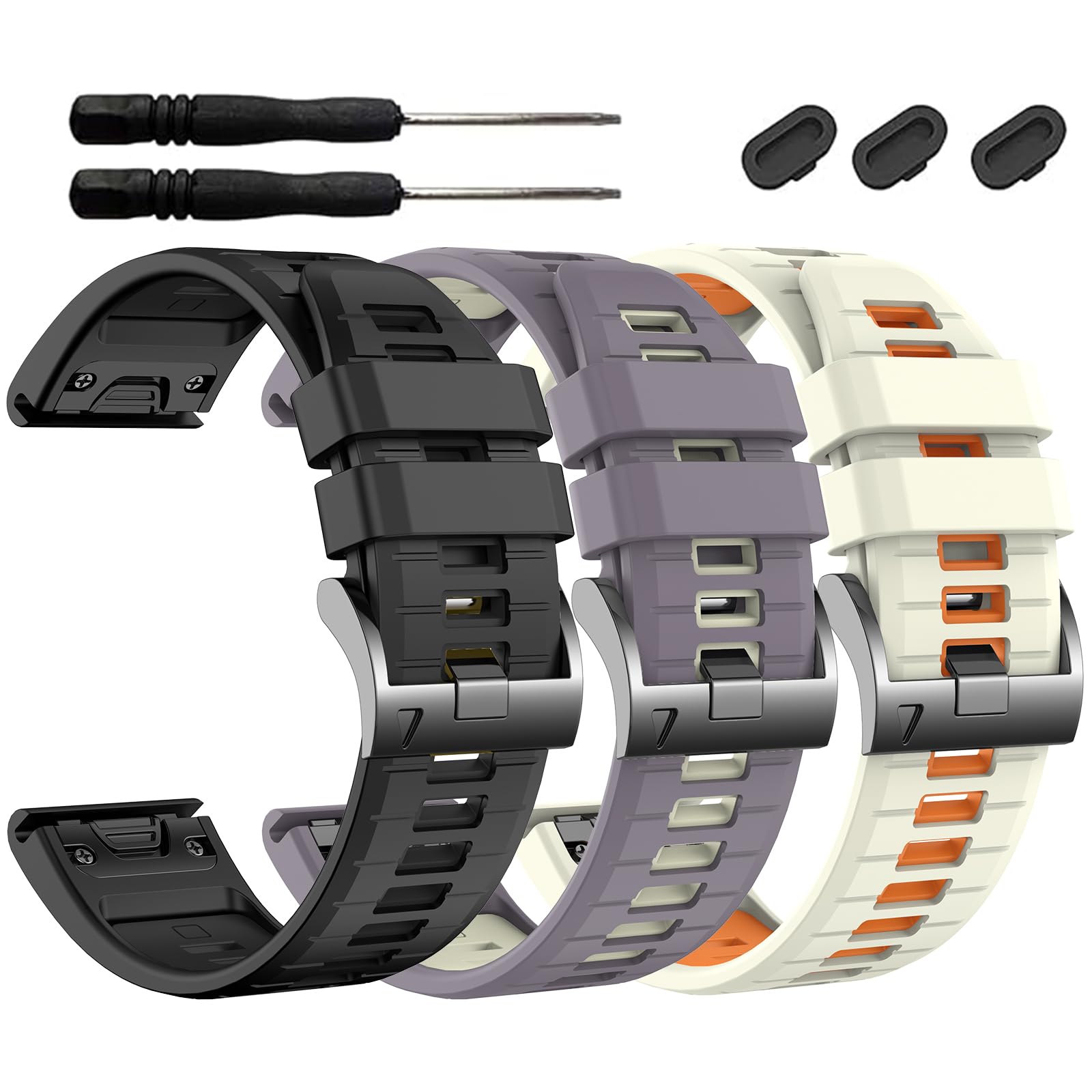 EZMVZKU 20mm Silicone Watch Straps Compatible with Garmin Fenix 8 AMOLED 43mm/7S/7S pro/Fenix 6S/6S Pro/5S/5S Plus,Quickfit Sport Bands for Garmin Approach S70 42mm/epix Pro 42mm/Descent Mk3i 43mm