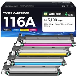 116A Toner Cartridge Set 4-Pack Black Cyan Yellow
