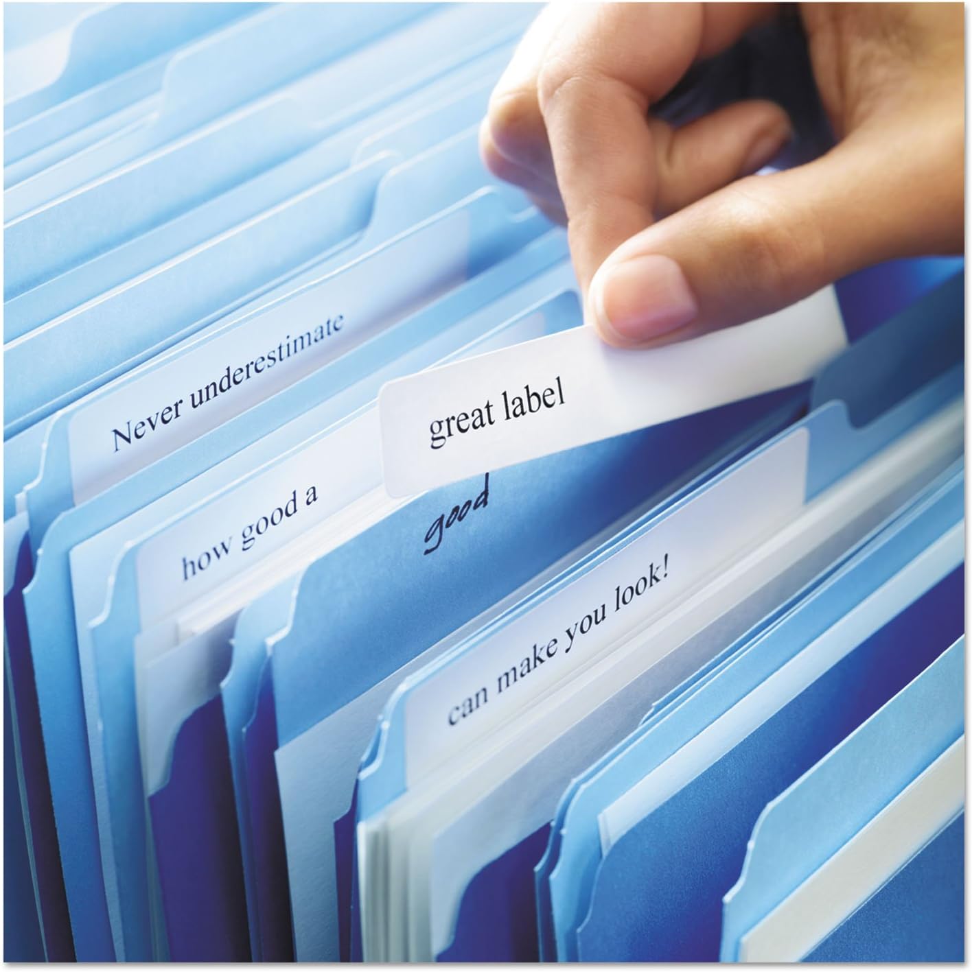 Avery File Folder Labels for Laser and Ink Jet Printers with TrueBlock Technology, 3.4375 x .66 inches, White, Box of 1500 (5366) : Office Products