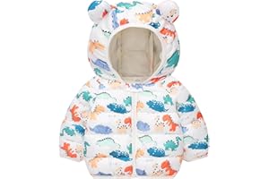JIAMY Baby Boys Girls Coats Toddler Puffer Jacket Bear Hooded Winter Clothes Outwear 9M-6Y