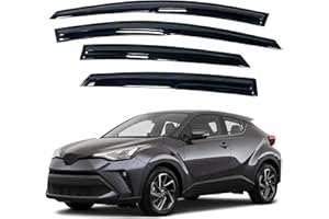 IMMORTAL GROUP IG Window Visor Compatible with Toyota C-HR (CHR) 2017-2022, 4PC Rain Guard Tape-On Extra Durable Sun Wind Air Side Vent Window Deflector Mugen Style, 2017 2018 2019 2020 2021 2022
