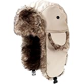 ONWAY Trapper Hat Winter Hats for Women Men with Faux Fur Ear Flaps