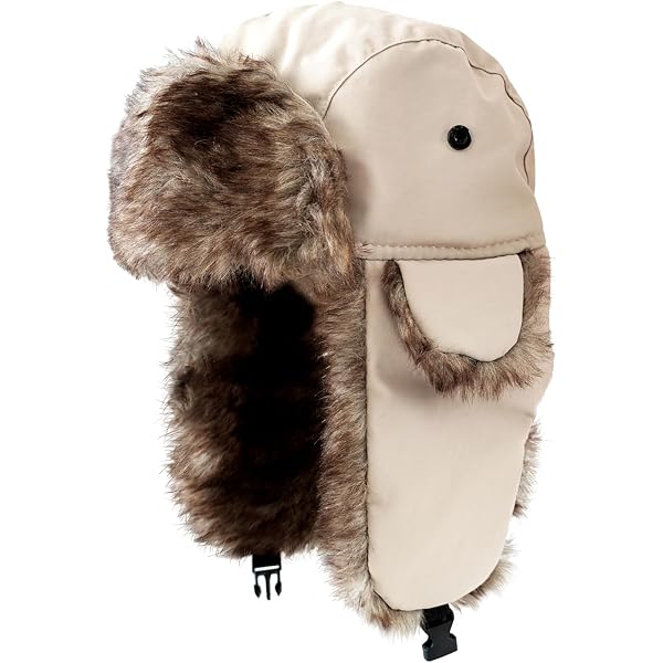 Womens Neon Pink & Black Fur Trapper Style Aviator Hat at  display picture 1