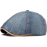 Quanhaigou Newsboy Flat Cap, Men's Vintage Gatsby Ivy Cabbie Hat, Beret Golf Driving Hats