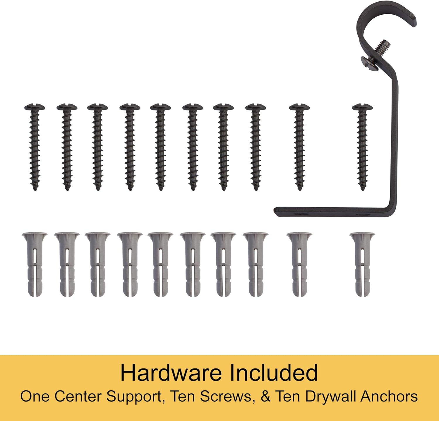 Kenney KN90031 5/8" Adler Rust Resistant Indoor/Outdoor Ceiling or Wall-Mount Window Curtain Rod, 48-84”: Home & Kitchen