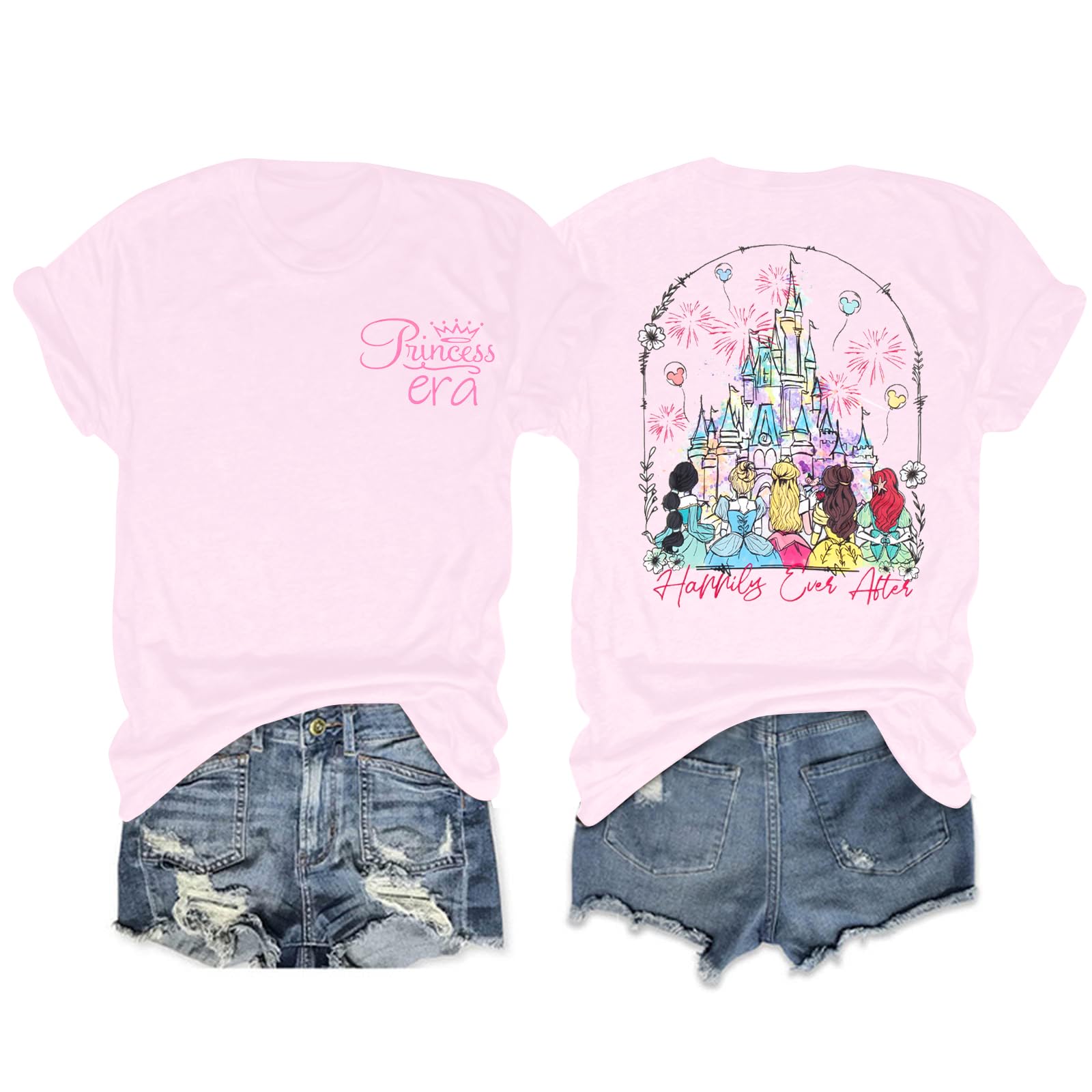 Photo 1 of *ONLY SHIRT** Magic Kingdom Shirts Castle T Shirts for Women Princess Castle Shirt Funny Vacation Trip Tee Casual Holiday Top XL 