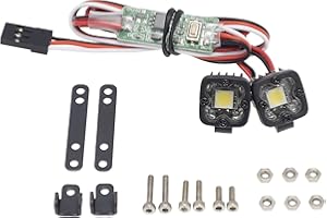 DKKY DKKY RACING DKKY RC Car Lights LED Spotlights 1/10 Scale RC Crawler Accessories for Axial SCX10 90046 Traxxas TRX4 TRX6 Wraith RR10 MST Redcat Gen8 (2 Single Lights w/Controller)