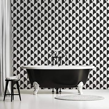 Amazon Com Mirror Fishscale Tile Stencil Pattern Moroccan
