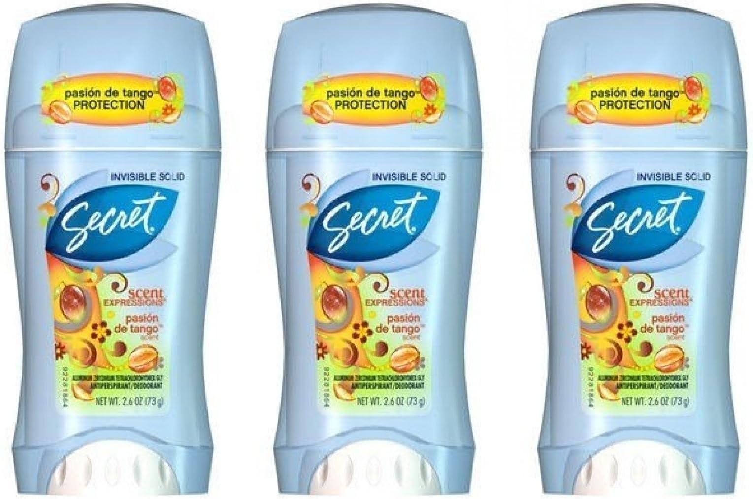 Secret Scent Expressions Antiperspirant & Deodorant Invisible Solid, Pasion de Tango 2.60 oz (Pack of 3)