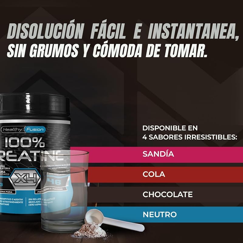 100% Creatina Monohidratada, Dose Alta | 5g de Creatina por dose | Promove o crescimento muscular e melhora a resistência física | Alta solubilidade | 300g Sem sabor