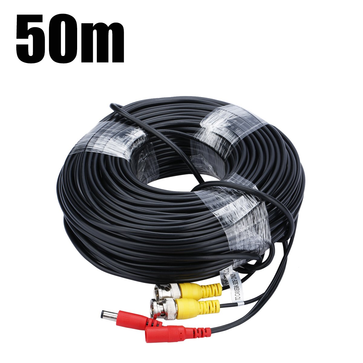 BNC Video Power Cable FLOUREON CCTV Security Camera Wire Cord for DVR House Security Camera System 100/150 Feet Long (1 Pack 150FT Cable)