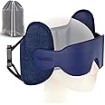 Inspireyes Travel Pillows for Airplanes, Airplane Pillow with Sleep Eye Mask, Comfortable Travel Essentials for Long Flight, Car Trip, 360° Headrest, Royal Blue