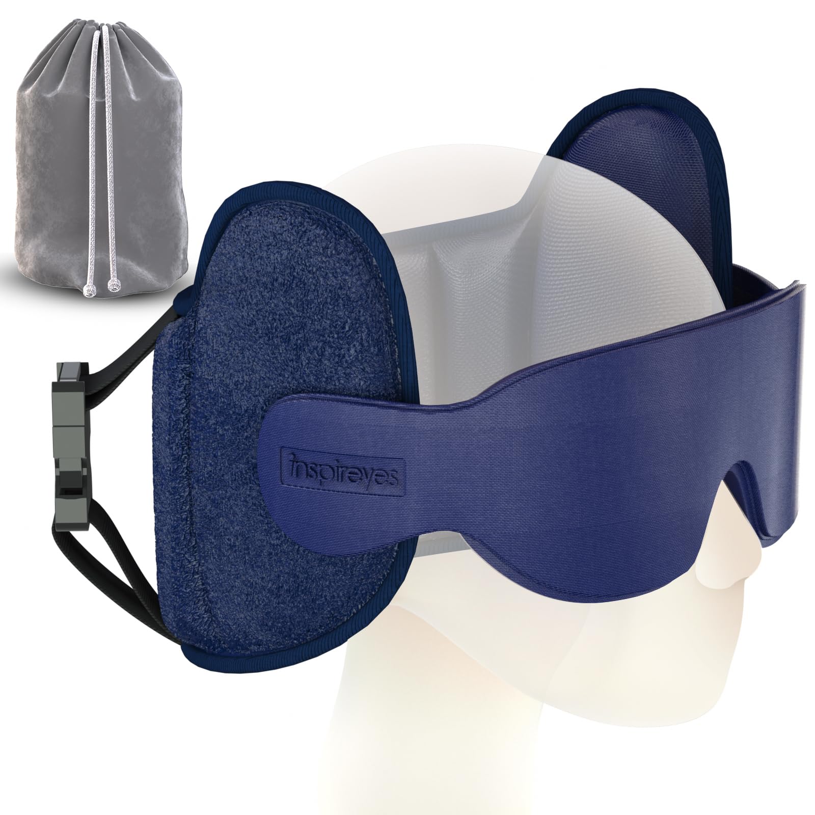 Photo 1 of Inspireyes Travel Pillows for Airplanes, Airplane Pillow with Sleep Eye Mask, Comfortable Travel Essentials for Long Flight, Car Trip, 360° Headrest, Royal Blue