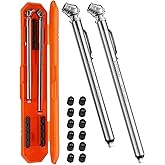 AstroAI Tire Pressure Gauge 2 Pack (10-75 PSI, 10-120 PSI) 12 Stem Caps Calibrated to ANSI B40.1 Grade B (±2%), Stainless Ste