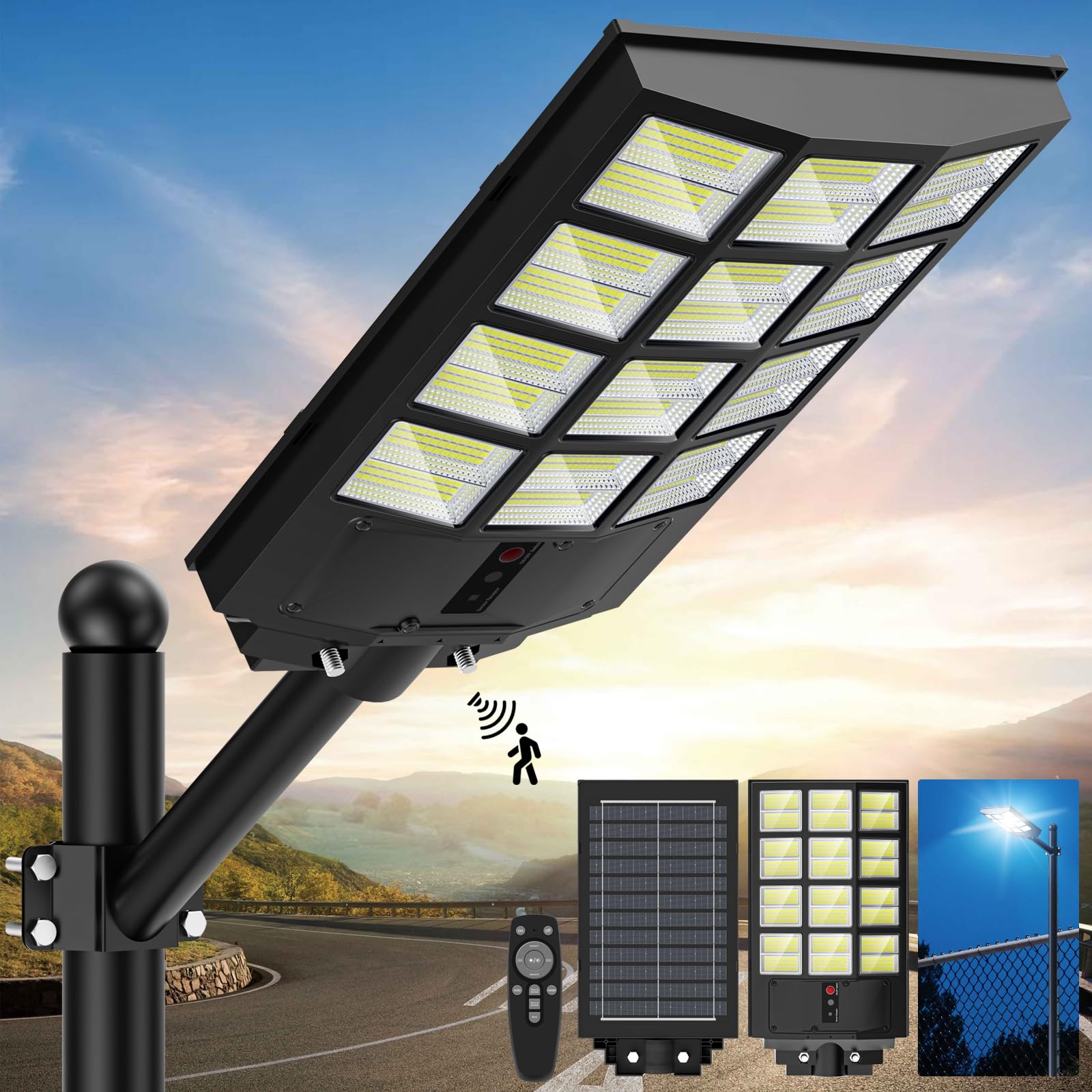 Photo 1 of *****************FOR PARTS ONLY- NON-FUNCTIONAL************
Sunwish 5000W Solar Street Lights Outdoor - 6500K Wide Angle Solar Lights Outdoor Waterproof, LED Security Flood Light Motion Sensor, Commercial Parking Lot Light Dusk to Dawn for Yard Outside