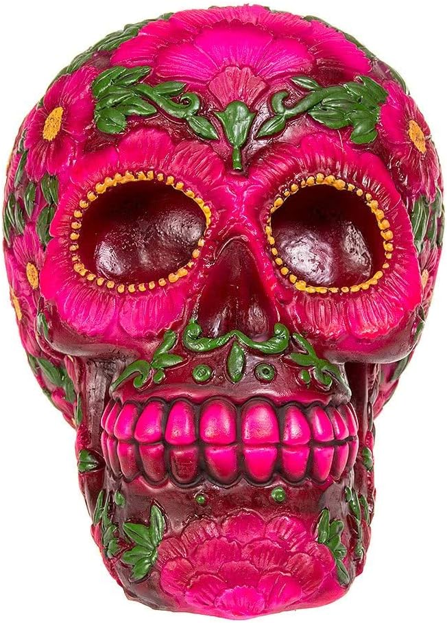Nemesis Now Sugar Blossom Skull 14.5cm, Fuschia - Image 5