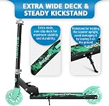 BELEEV V1 Kids Scooter 2 Wheels Folding Adjustable 3-12 Black Teal view 4