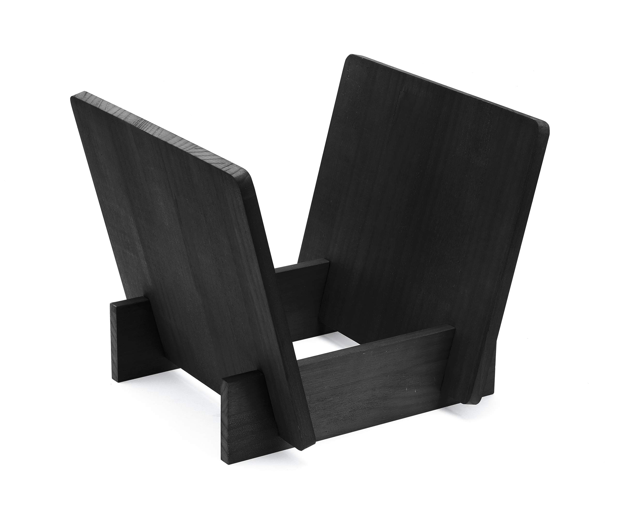 Dynavox LP ST40 Pine Vinyl Record Storage Box - Holds up to 40 LP's and Singles - Black