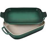 Le Creuset Stoneware Rectangular Dish w/Platter Lid, 14 3/4" x 9",Artichaut