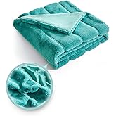 Sophia & William Valentine Day Teal Faux Rabbit Fur Throw Blanket, Micro Mink Dual-Sided Cozy Soft Blankets, Plush Fuzzy Fluffy Blanket for Couch Bed Sofa, Machine Washable, Throw(50" x 60")