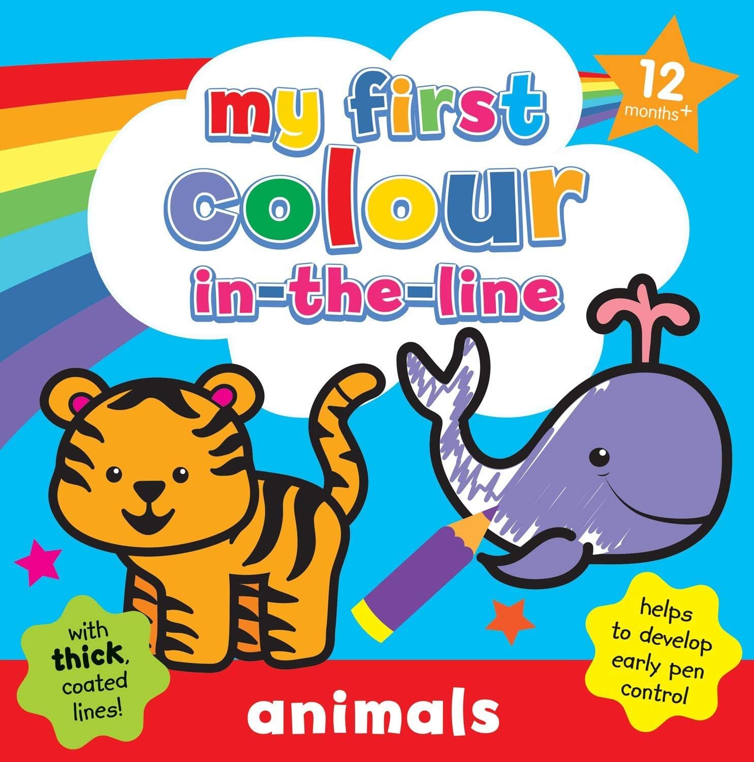 Alligator Products Limited My First Colour In The Line Animals Colouring Book, white