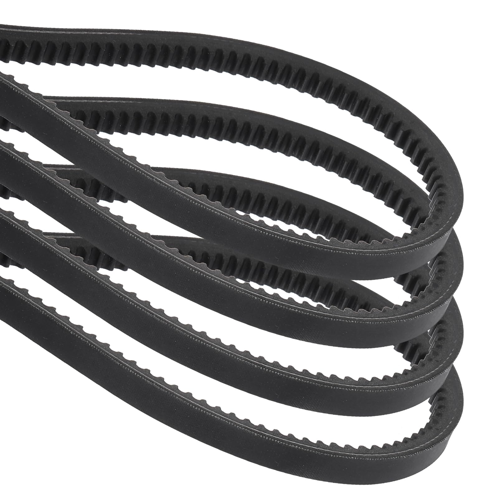 uxcell 4Pcs AX69 EPDM V-Belt, Raw Edge Cogged