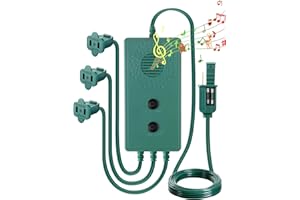 Enhon Vintage 90s Musical Christmas Lights Controller, Singing Christmas Tree Lights Controller with 25 Holiday Songs, 7 Function Mode, Adjustable Volume and Mute for Indoor Outdoor(3 Channel,Green)