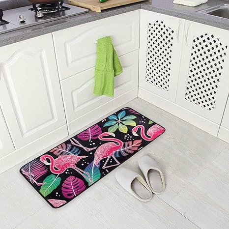 Amazon.de: SENNSEE Küchenteppiche mit tropischen Flamingos, rosa Vogel
