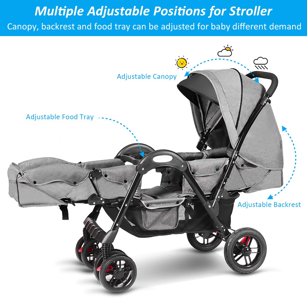 double stroller face to face