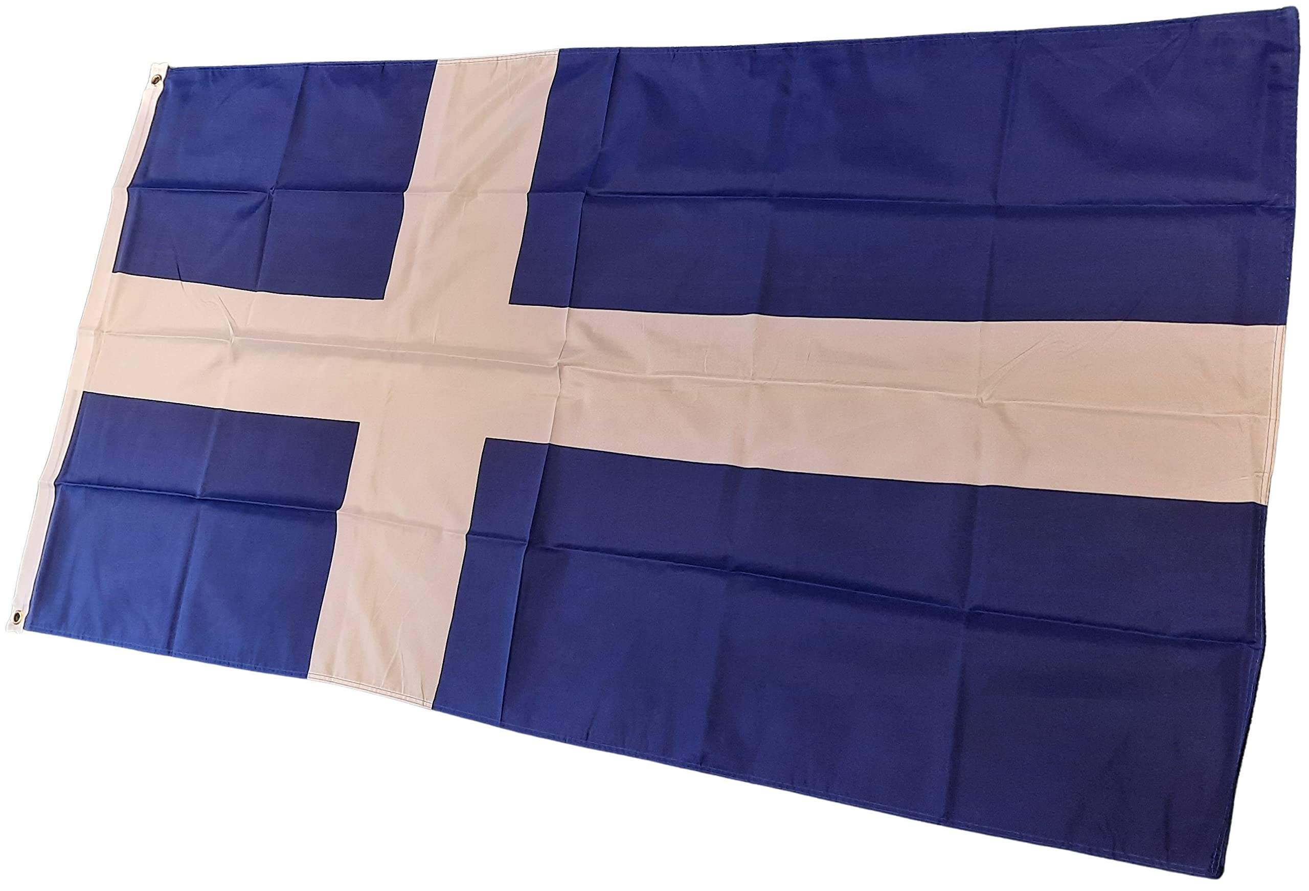 NWFlags Shetlands Flag 5ft x 3ft 75d Premium Polyester Suitable For Flagpoles | Strong Polyester 5x3 foot material large flag banner with two metal Eyelets