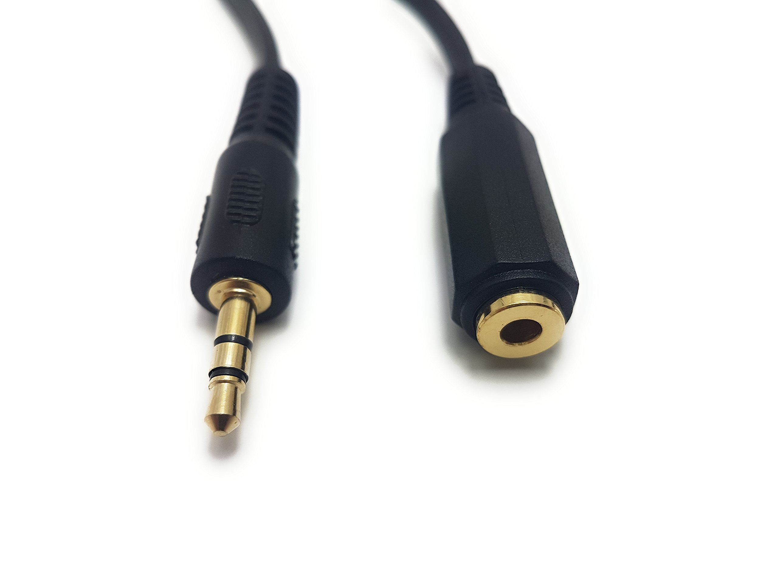 MainCore 5m long Black 3.5mm Stereo Jack to Socket Headphone Extension Cable (Available in 0.30m, 0.50m, 1m, 1.5m, 2m, 3m, 4m, 5m, 10m, 15m) (5m)