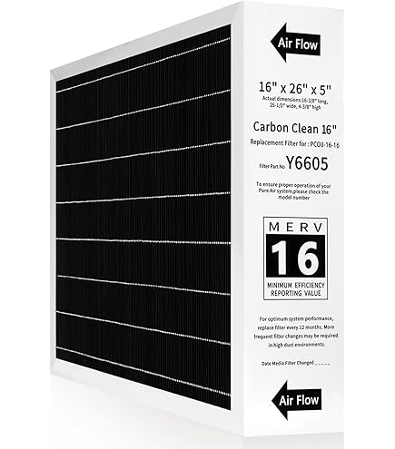 Amazon.com: Pack of 2 Lennox Y6605 16 x 26 x 5 Inch MERV 16
