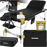 tectake 3-Zone Massage Table Aluminium Frame Foldable 230 kg Load 212x108 cm