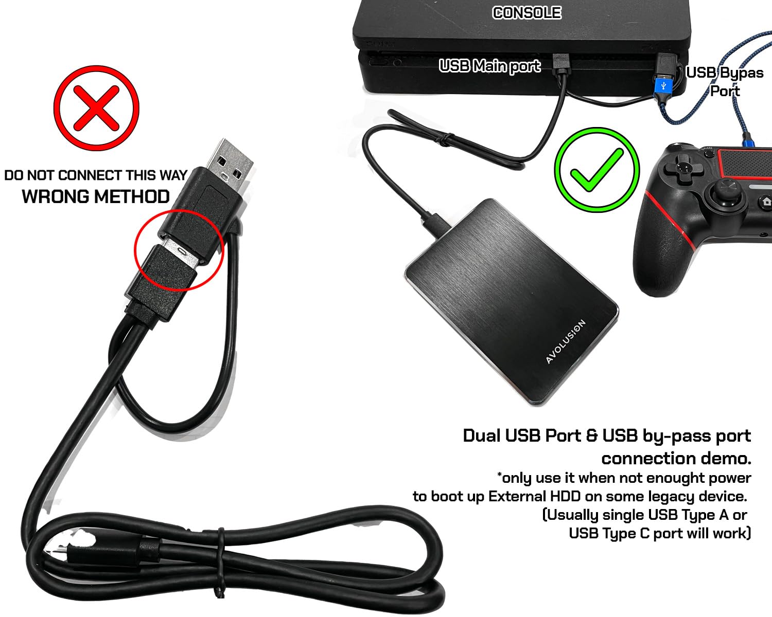 M2 Series 1TB USB 3.0 Portable External Hard Drive (for PS5 / PS4 Game Console) - 2 Year Warranty