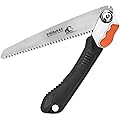 FLASH SALE!! EverSaw FOLDING HAND SAW All Purpose, Wood, Bone, PVC. Best for Tree Pruning, Camping, Hunting, Toolbox. Rugged 8" Blade, Solid Grip - Quality Made for Real Work