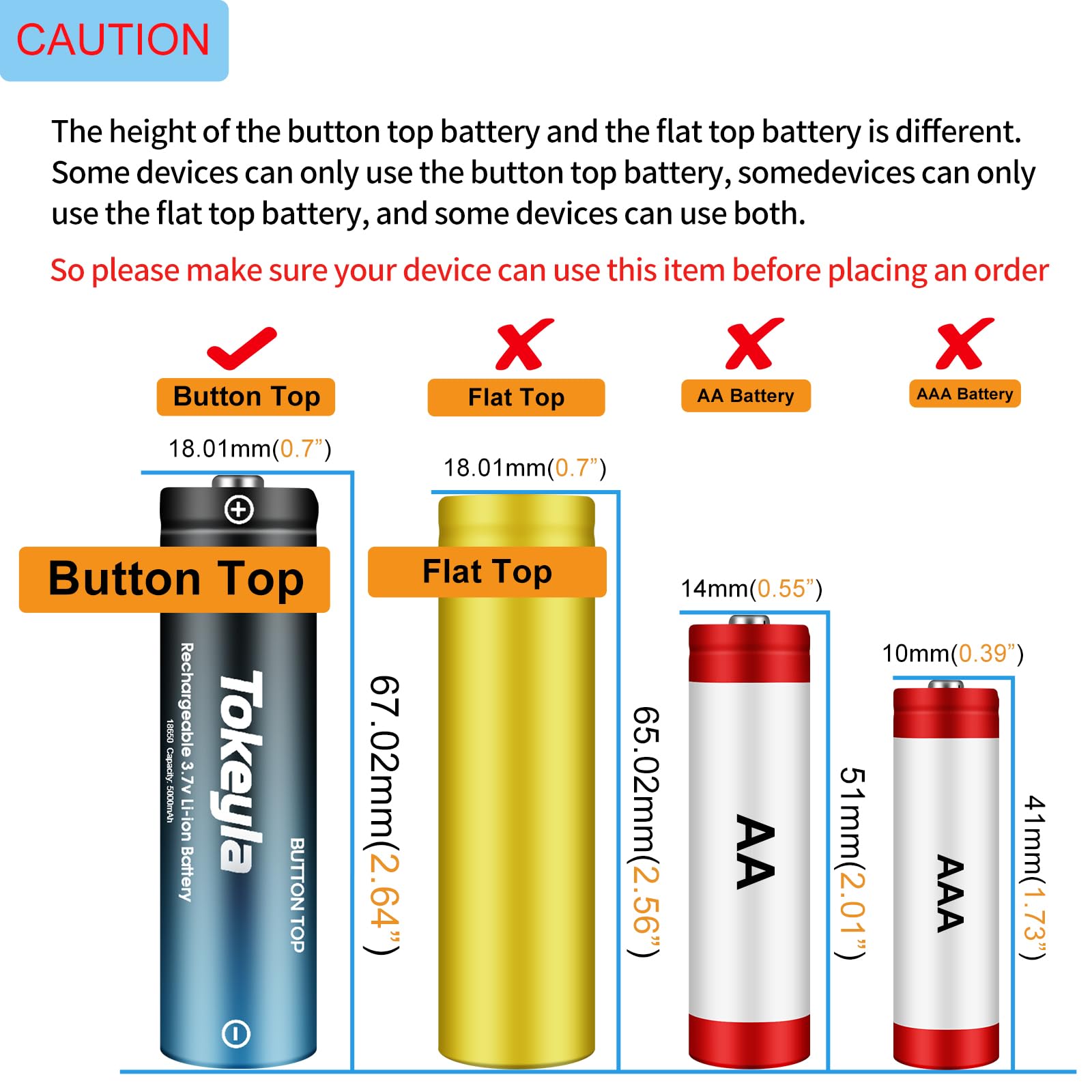 4 Pack 18650 Rechargeable Battery Can Charging by 3.7 Volt Li-ion Battery Charger for Flashlight Toys Cameras(Only Battery) 4 Pack 18650 Rechargeable Battery Can Charging by 3.7 Volt Li-ion Battery Charger for Flashlight Toys Cameras(Only Battery)