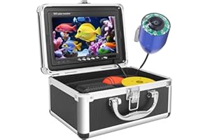 WOHUOLE Underwater Fishing Camera, 7 Inch LCD Monitor Portable Fish Finder Waterproof 1000TVL Fishing Camera Waterproof IP68 with 65.62ft Cable for Lake, Boat, Ice Fishing (Cable20M)