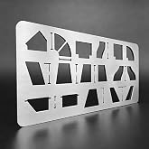 Hxszk Metal Duct Fitting Template Reusable Templates for Drawing Duct Fittings, 1.7mm Professional Stainless Steel Pipe Saddle &amp; Drafting Stencil | Matte Finish, Heavy-Duty for HVAC, Plumbing &amp; Sheet
