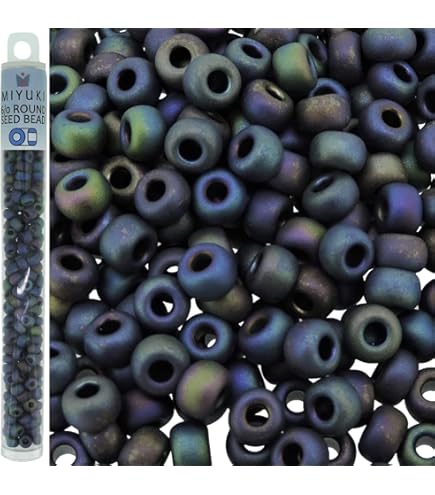 Amazon.com: Miyuki Round Seed Bead Size 6/0 20 Gram Tube Opaque Black