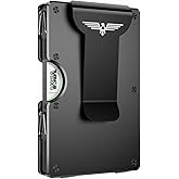Lenvoten Upgraded Hinged Minimalist Wallet for Men, RFID Blocking Wallet | Slim Metal Aluminum, Credit Card Holder, Money Clip Holds 20 Cards, Premium Scratch-Resistant Finish, Ideal Gift for Men