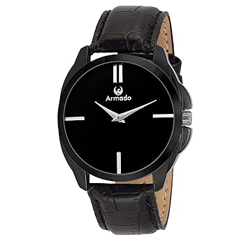 AR-025 Black Slim Series Analog Watch -for Men