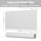 Hsurbtra Desk Pad 30 x 14 Inch PU Leather Non-Slip Waterproof Gray view 3