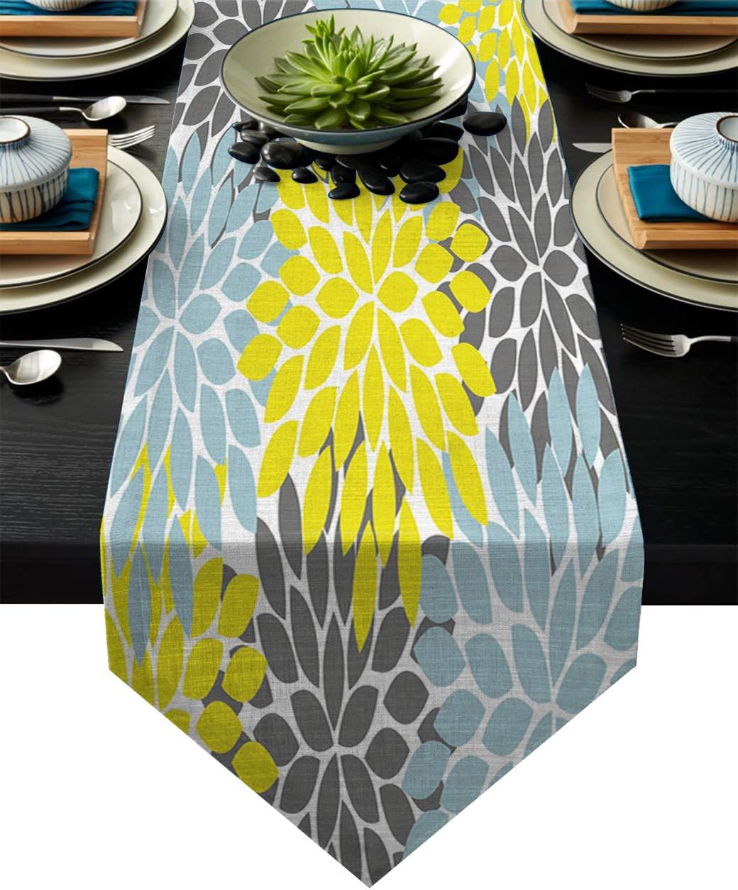 Best gray table runner 90 inch