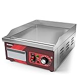 EGGKITPO 14 Inch Electric Griddle, Non-Stick Flat